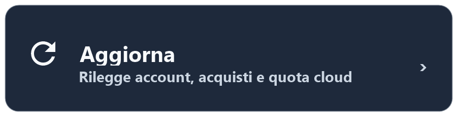 Servizi account - Aggiorna