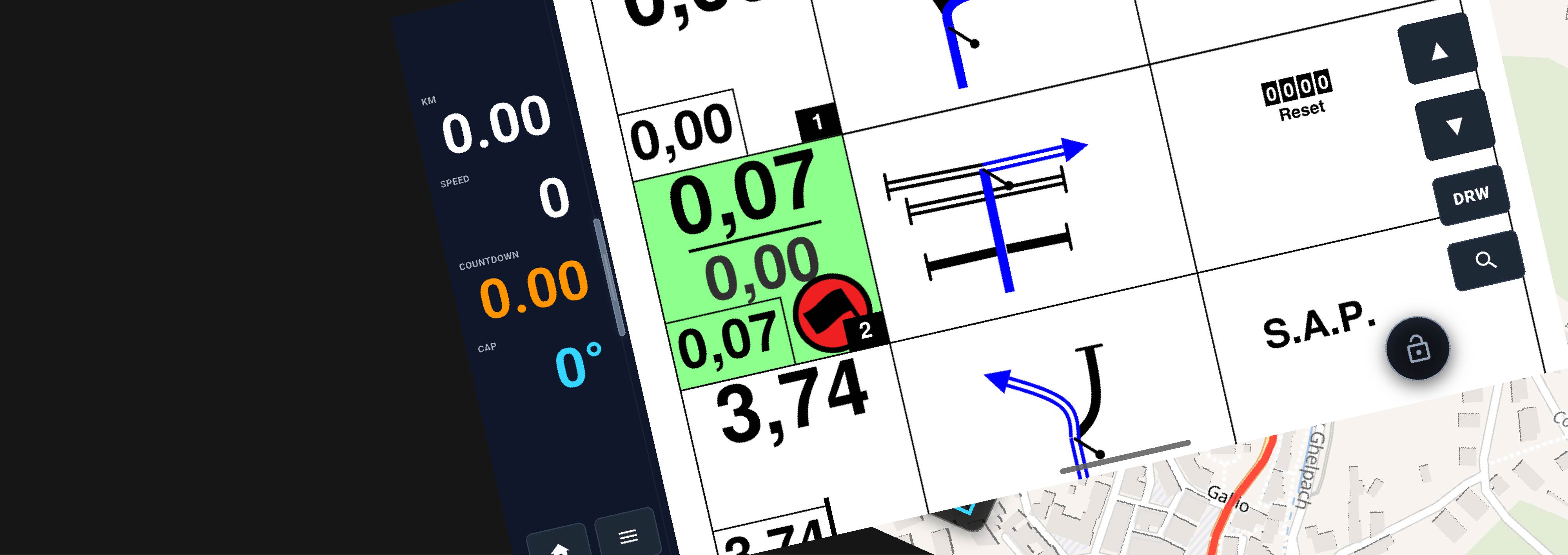 Schermata RoadBook LYNX NAV