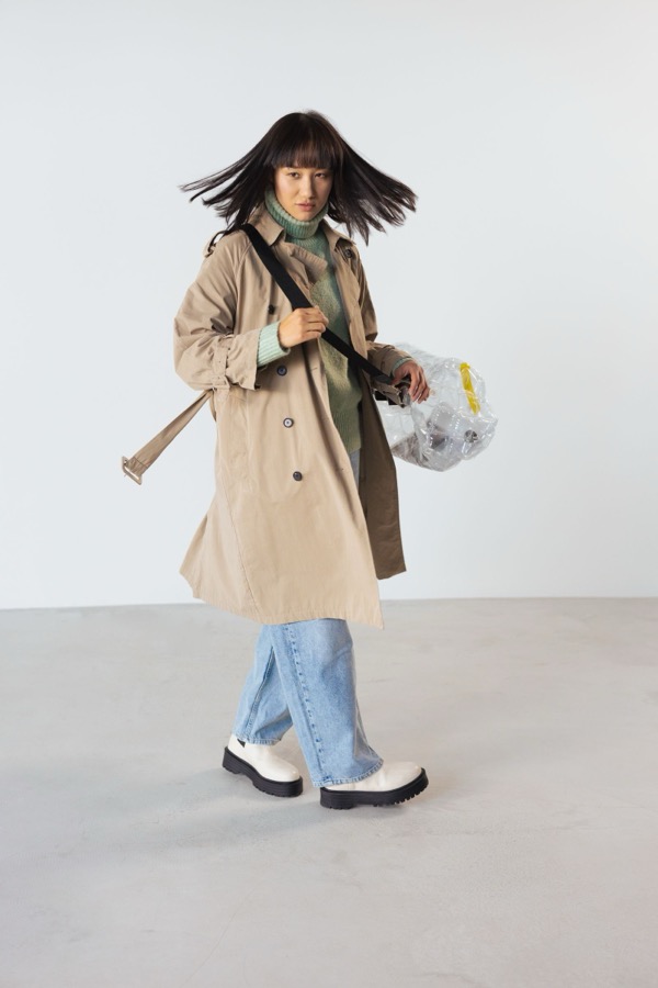 Trench, straight jean