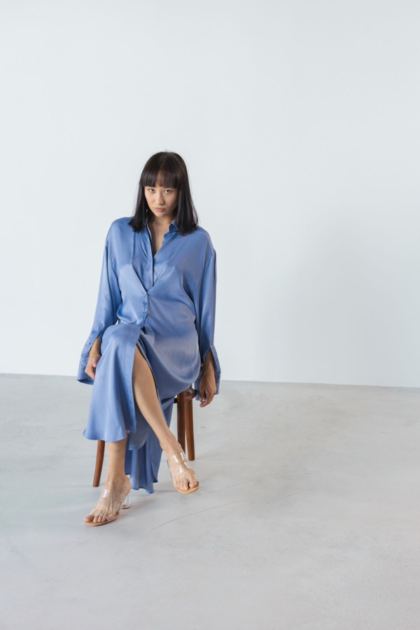 Poplin shirt dress